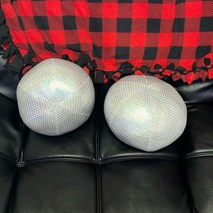 Disco ball couch pillows